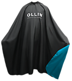 "Пеньюар для окрашивания на крючках чёрный 160х145см OLLIN Professional