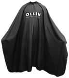 "Пеньюар для стрижки на крючках чёрный 160х145см OLLIN Professional